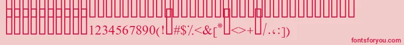 DiwaniSimpleStriped Font – Red Fonts on Pink Background