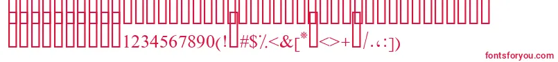DiwaniSimpleStriped-Schriftart – Rote Schriften auf weißem Hintergrund