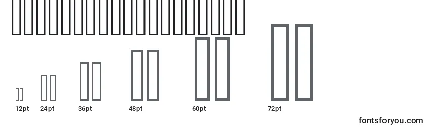 DiwaniSimpleStriped Font Sizes