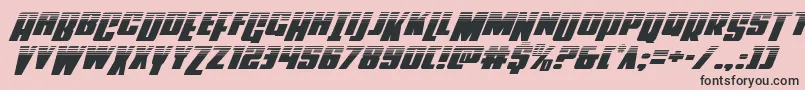 Powerlordhalfital Font – Black Fonts on Pink Background