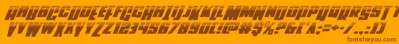Powerlordhalfital Font – Brown Fonts on Orange Background