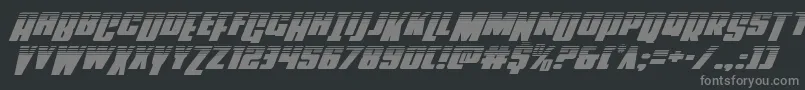 Powerlordhalfital Font – Gray Fonts on Black Background