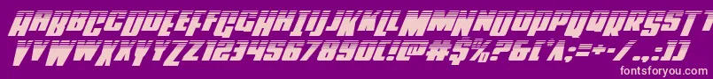 Powerlordhalfital Font – Pink Fonts on Purple Background