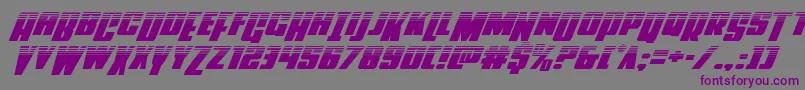 Powerlordhalfital Font – Purple Fonts on Gray Background