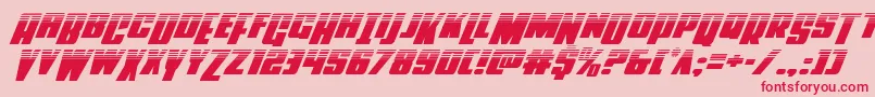 Powerlordhalfital Font – Red Fonts on Pink Background