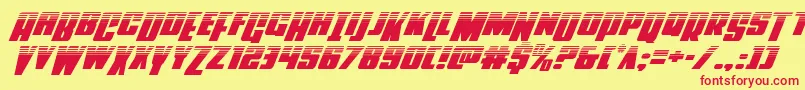 Powerlordhalfital Font – Red Fonts on Yellow Background