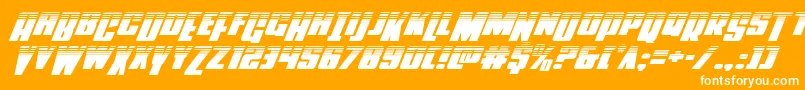 Powerlordhalfital Font – White Fonts on Orange Background