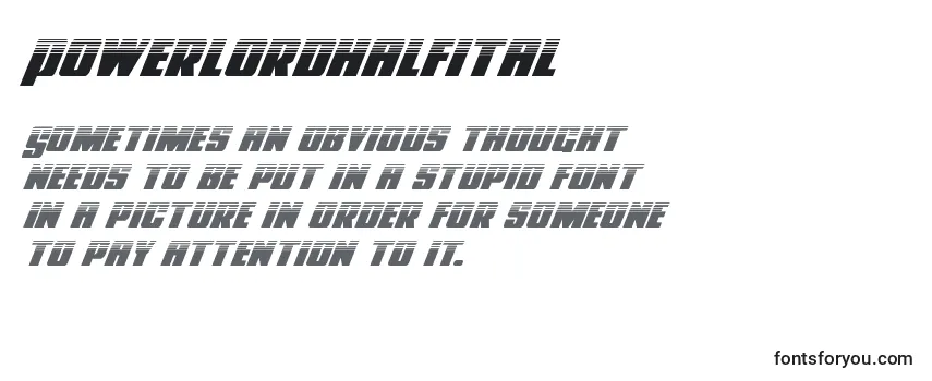 Powerlordhalfital Font