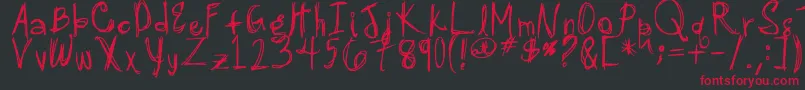 Luhyouone Font – Red Fonts on Black Background