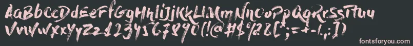 DryBrush Font – Pink Fonts on Black Background