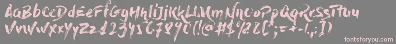 DryBrush Font – Pink Fonts on Gray Background