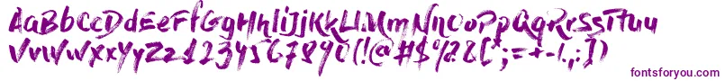 More about DryBrush Font DryBrush Font – Purple Fonts on White Background