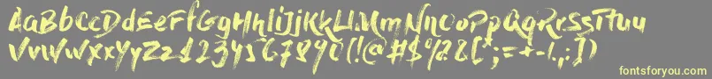 DryBrush Font – Yellow Fonts on Gray Background
