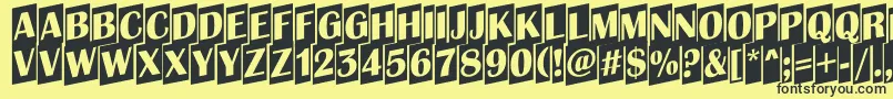 Albion8 Font – Black Fonts on Yellow Background