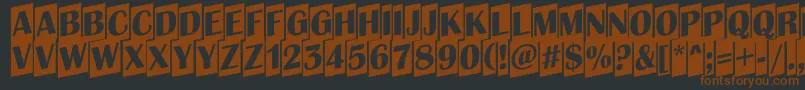 Albion8-fontti – ruskeat fontit mustalla taustalla