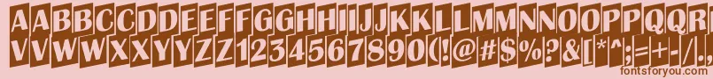 Albion8 Font – Brown Fonts on Pink Background