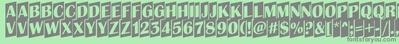 Albion8 Font – Gray Fonts on Green Background