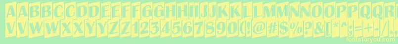 Albion8 Font – Yellow Fonts on Green Background