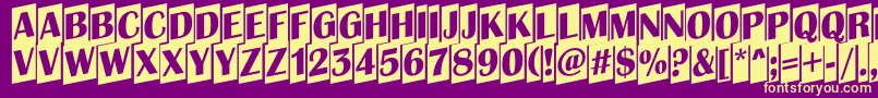 Albion8 Font – Yellow Fonts on Purple Background