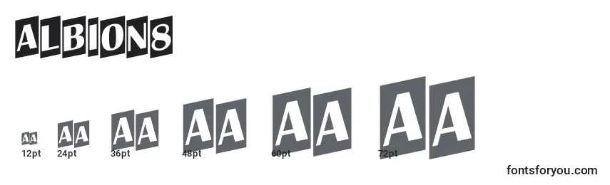 Albion8 Font Sizes