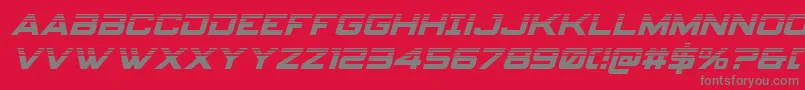 Spyagencyv3halfital-Schriftart – Graue Schriften auf rotem Hintergrund