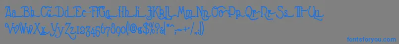 NathanAlternatesc Font – Blue Fonts on Gray Background