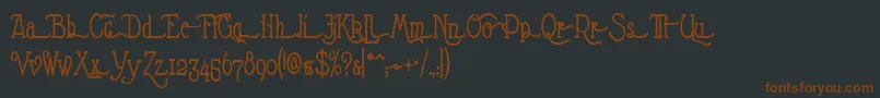 Fonte NathanAlternatesc – fontes marrons em um fundo preto