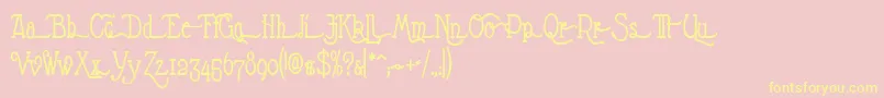 NathanAlternatesc Font – Yellow Fonts on Pink Background