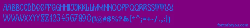 ZamolxisIv Font – Blue Fonts on Purple Background