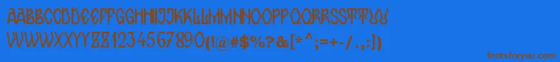 ZamolxisIv Font – Brown Fonts on Blue Background