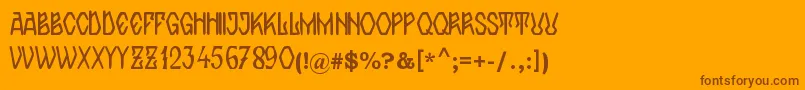 ZamolxisIv Font – Brown Fonts on Orange Background