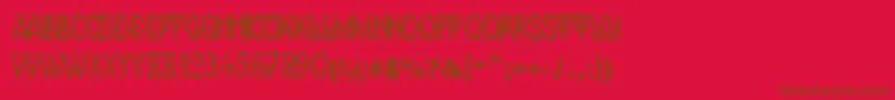 ZamolxisIv Font – Brown Fonts on Red Background