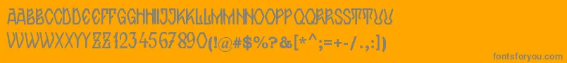 ZamolxisIv Font – Gray Fonts on Orange Background