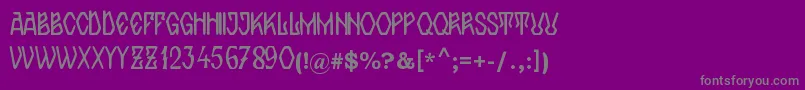 ZamolxisIv Font – Gray Fonts on Purple Background