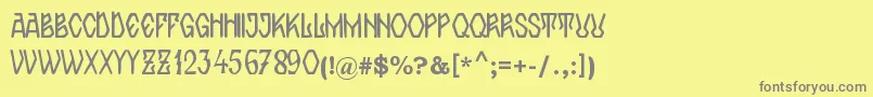 More about ZamolxisIv Font ZamolxisIv Font – Gray Fonts on Yellow Background