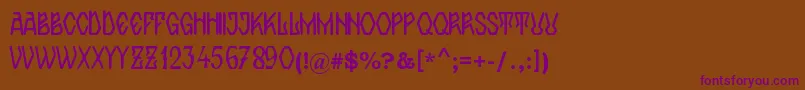 ZamolxisIv Font – Purple Fonts on Brown Background