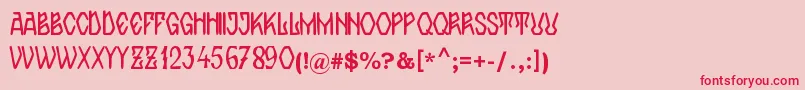 ZamolxisIv Font – Red Fonts on Pink Background