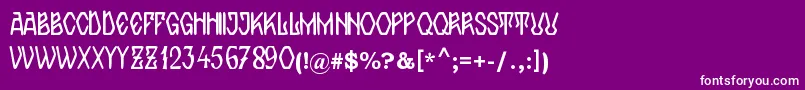 ZamolxisIv Font – White Fonts on Purple Background