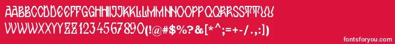 ZamolxisIv Font – White Fonts on Red Background