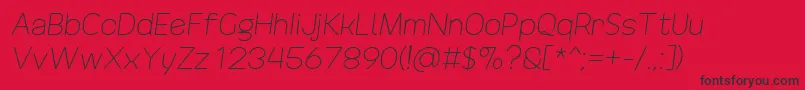 DrakoheartRevofitLightDiagonal Font – Black Fonts on Red Background