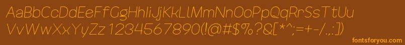 DrakoheartRevofitLightDiagonal Font – Orange Fonts on Brown Background