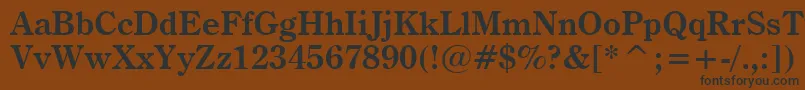 フォントCenturyOldstyleBoldBt – 黒い文字が茶色の背景にあります