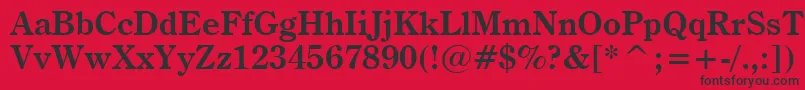 フォントCenturyOldstyleBoldBt – 赤い背景に黒い文字