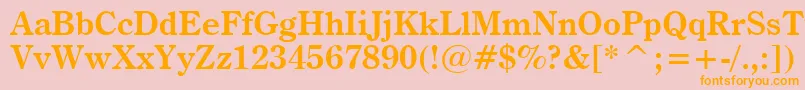 fuente CenturyOldstyleBoldBt – Fuentes Naranjas Sobre Fondo Rosa