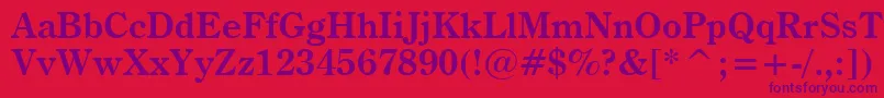 フォントCenturyOldstyleBoldBt – 赤い背景に紫のフォント