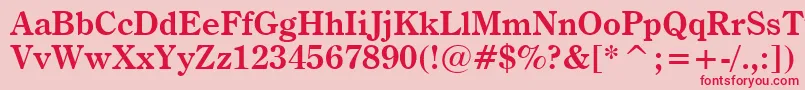 CenturyOldstyleBoldBt-Schriftart – Rote Schriften auf rosa Hintergrund