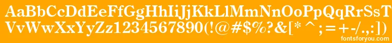 フォントCenturyOldstyleBoldBt – オレンジの背景に白い文字