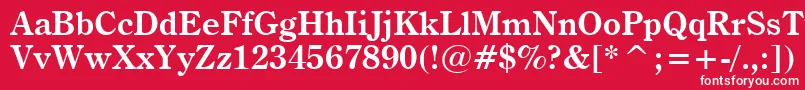 CenturyOldstyleBoldBt Font – White Fonts on Red Background