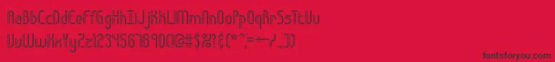 フォントObstacleLinesBrk – 赤い背景に黒い文字