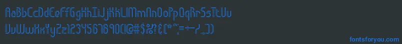 ObstacleLinesBrk Font – Blue Fonts on Black Background